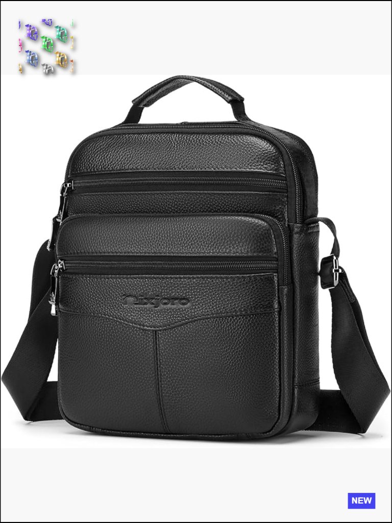 Vegan Leather Messenger Bag Crossbody Sling Shoulder Purse For Men